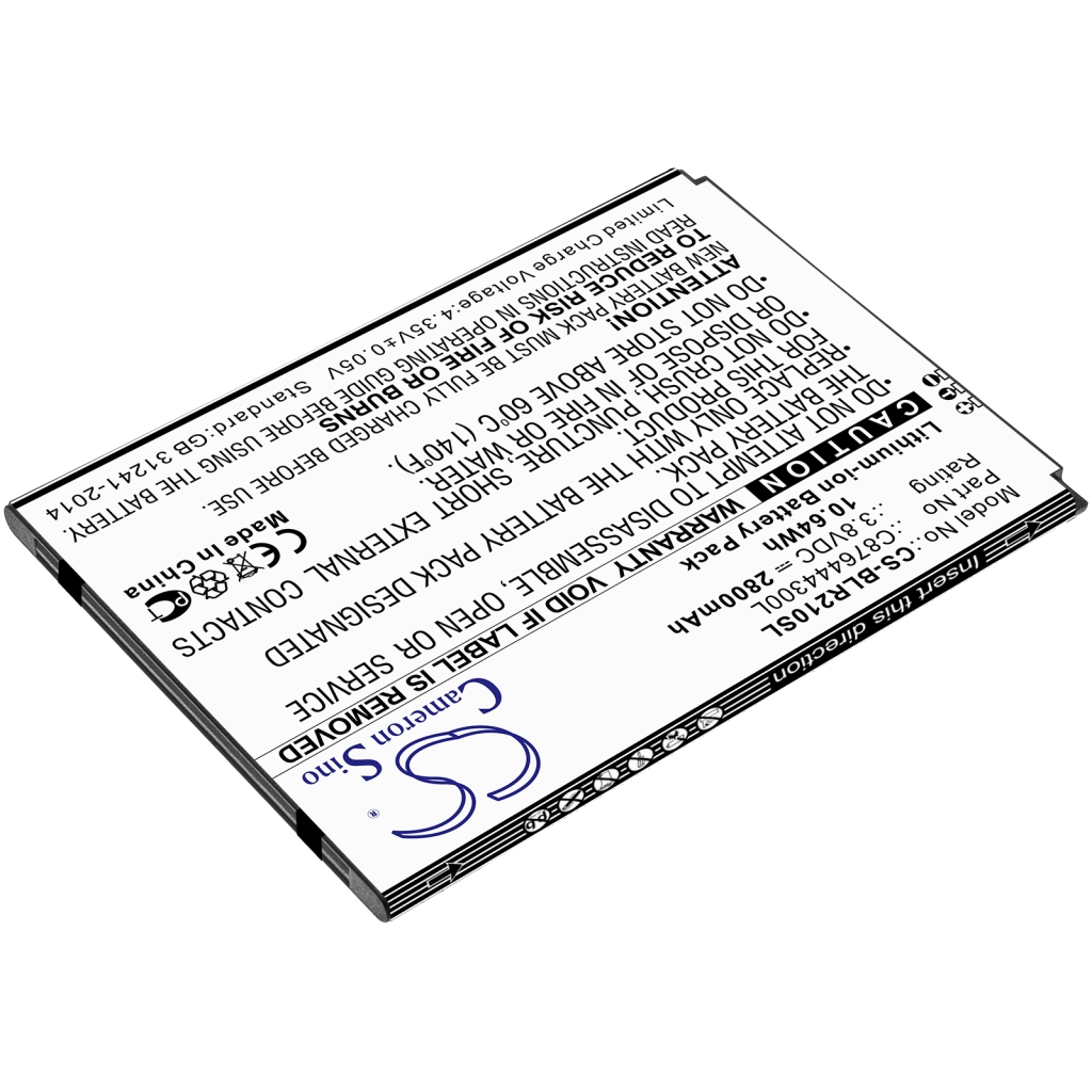 Compatible battery replacement for BLU C876444300L