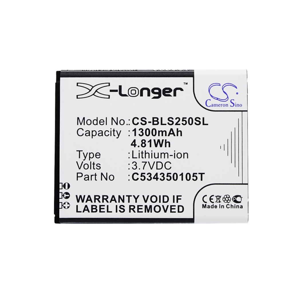 Battery compatible with BLU CS-BLS250SL