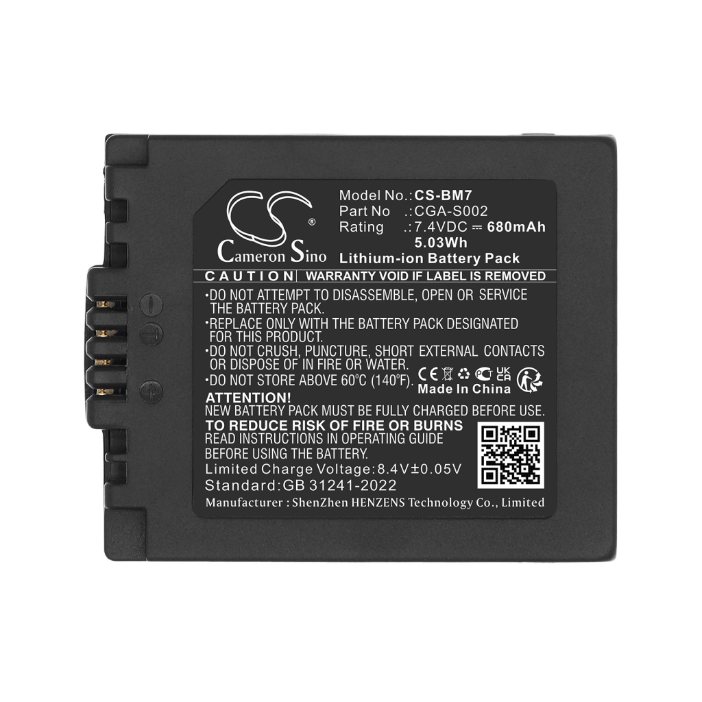 Battery compatible with Panasonic CS-BM7