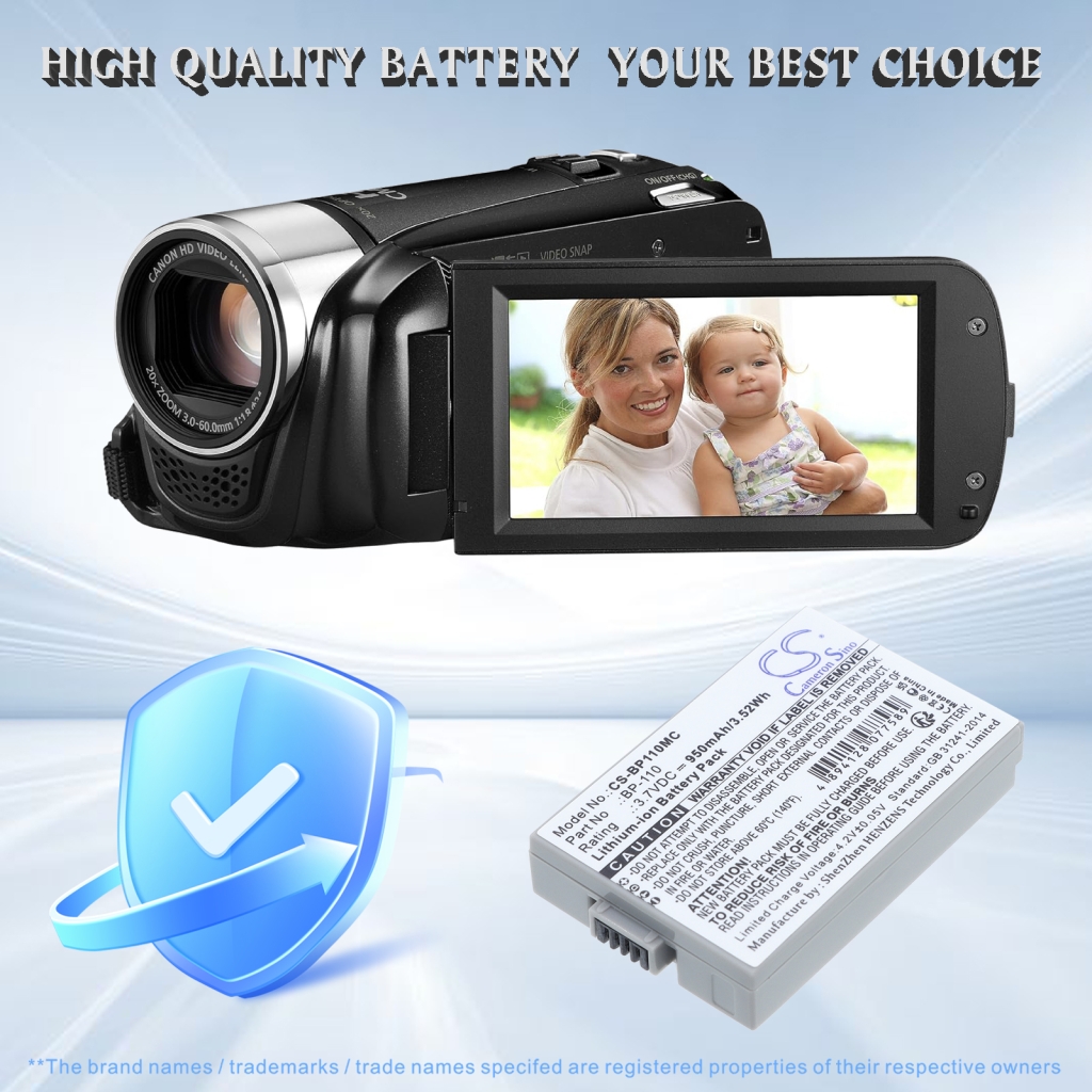 Battery for Canon Vixia HF R26