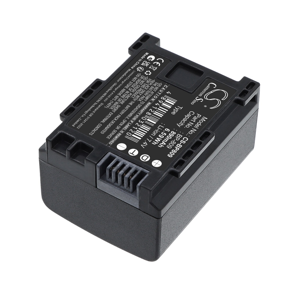 Batteries compatible with Canon VIXIA HF G10 HF G20 HF G30 CS-BP809