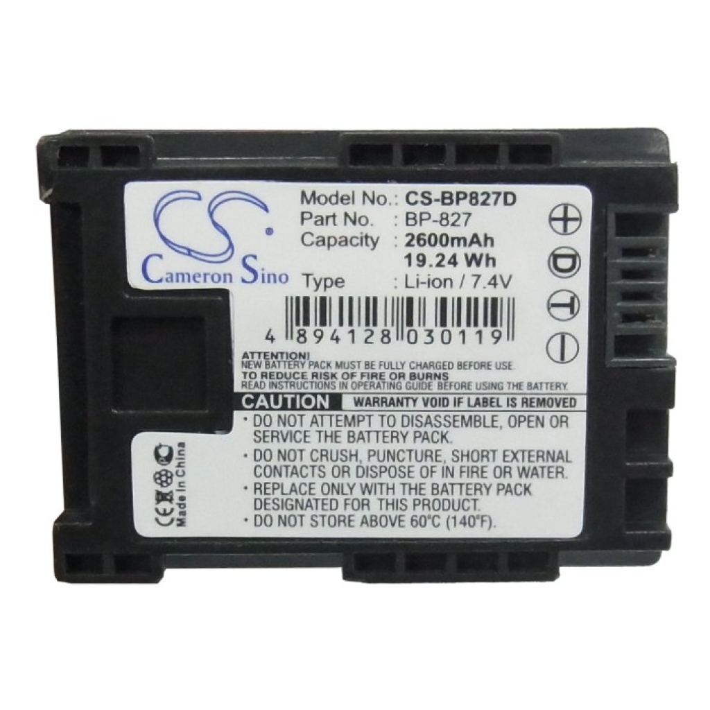 Battery compatible with Canon CS-BP827D