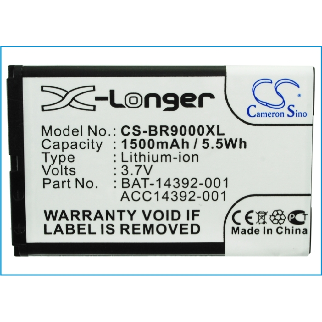 Battery compatible with AT&T Blackberry T-COM CS-BR9000XL
