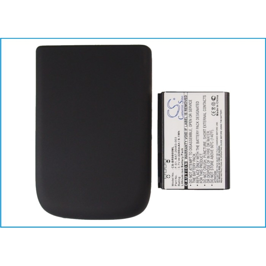 Battery compatible with Blackberry CS-BR9800ML