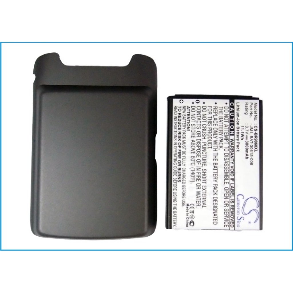 Battery compatible with Blackberry CS-BR9860XL