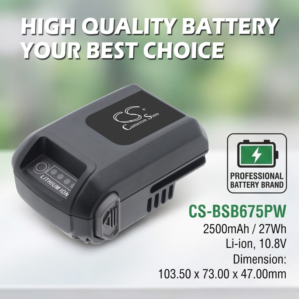 Battery compatible with Briggs & stratton CS-BSB675PW