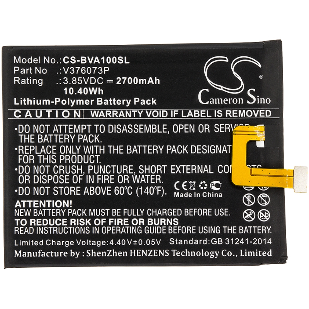 Compatible battery replacement for Blackview V376073P