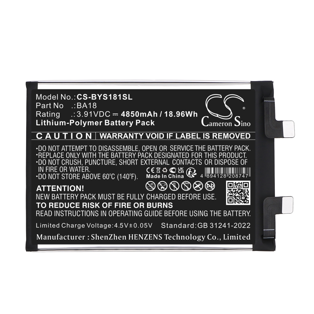 Compatible battery replacement for Vivo BA18