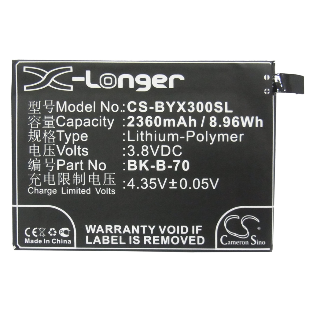 Battery compatible with BBK CS-BYX300SL