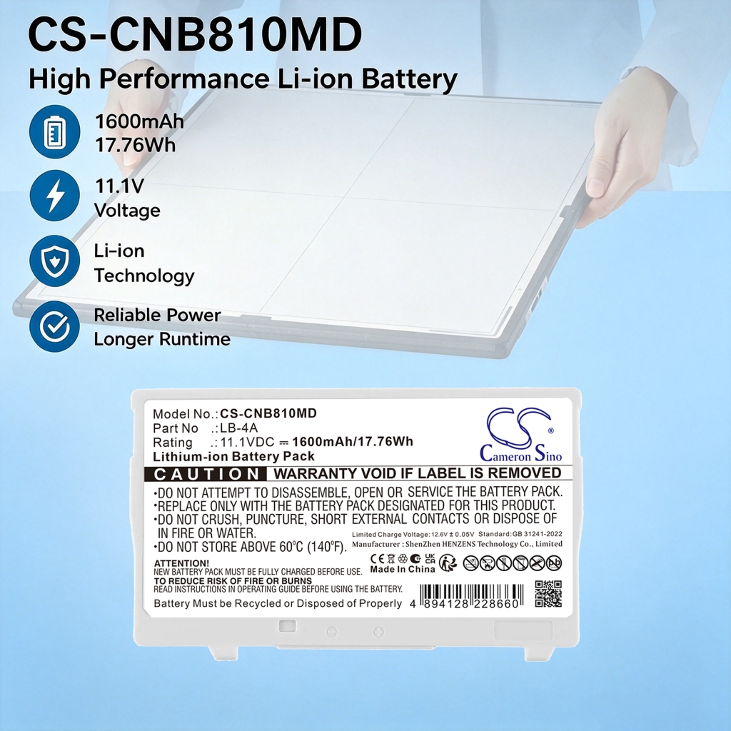 Battery compatible with Canon CS-CNB810MD