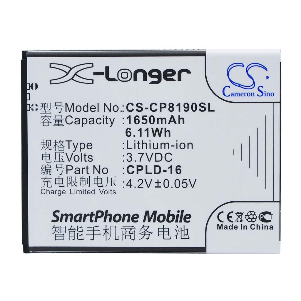 Battery compatible with Coolpad CS-CP8190SL