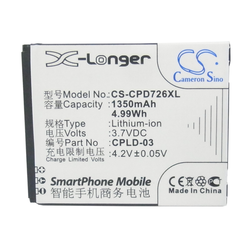 Battery compatible with Coolpad CS-CPD726XL