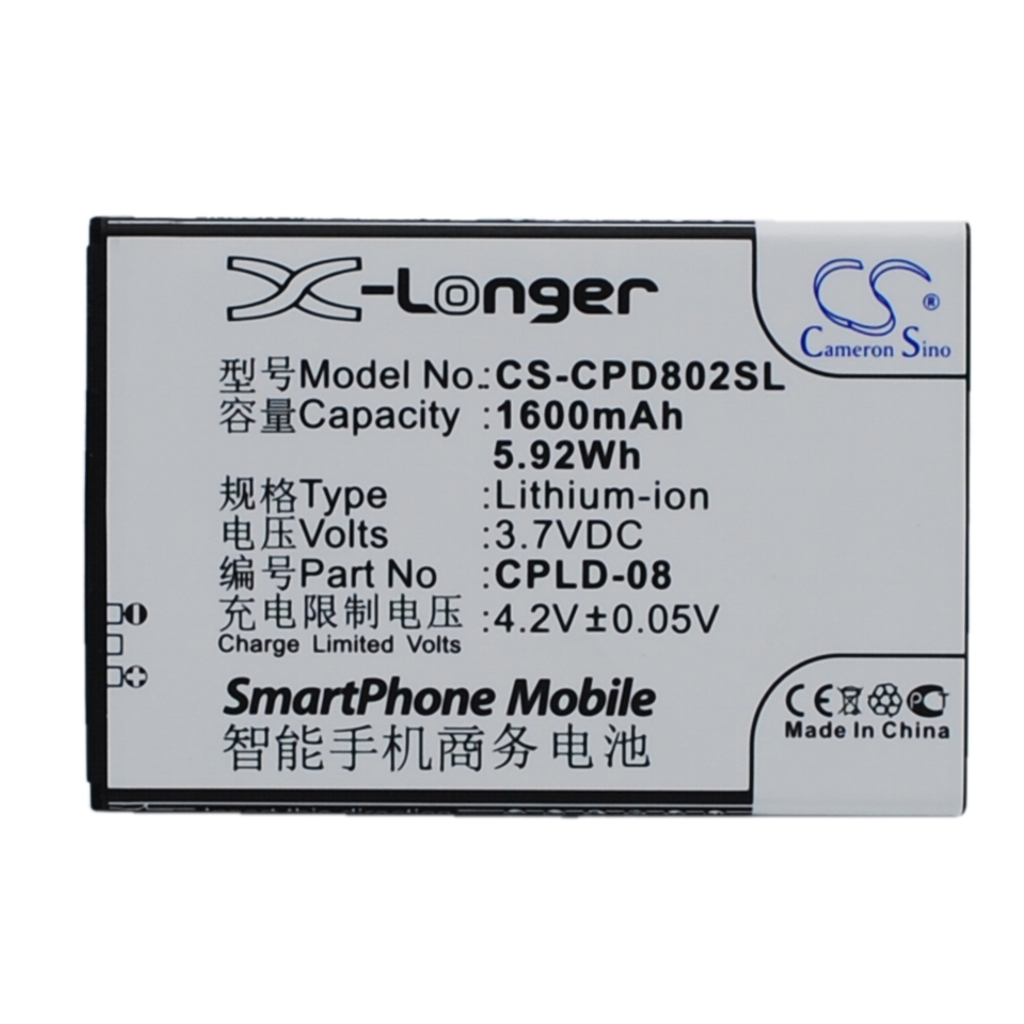 Battery compatible with Coolpad CS-CPD802SL