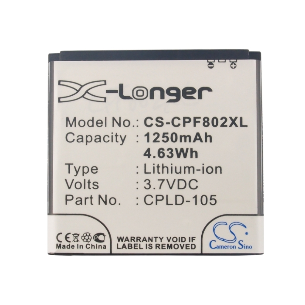 Battery compatible with Coolpad CS-CPF802XL