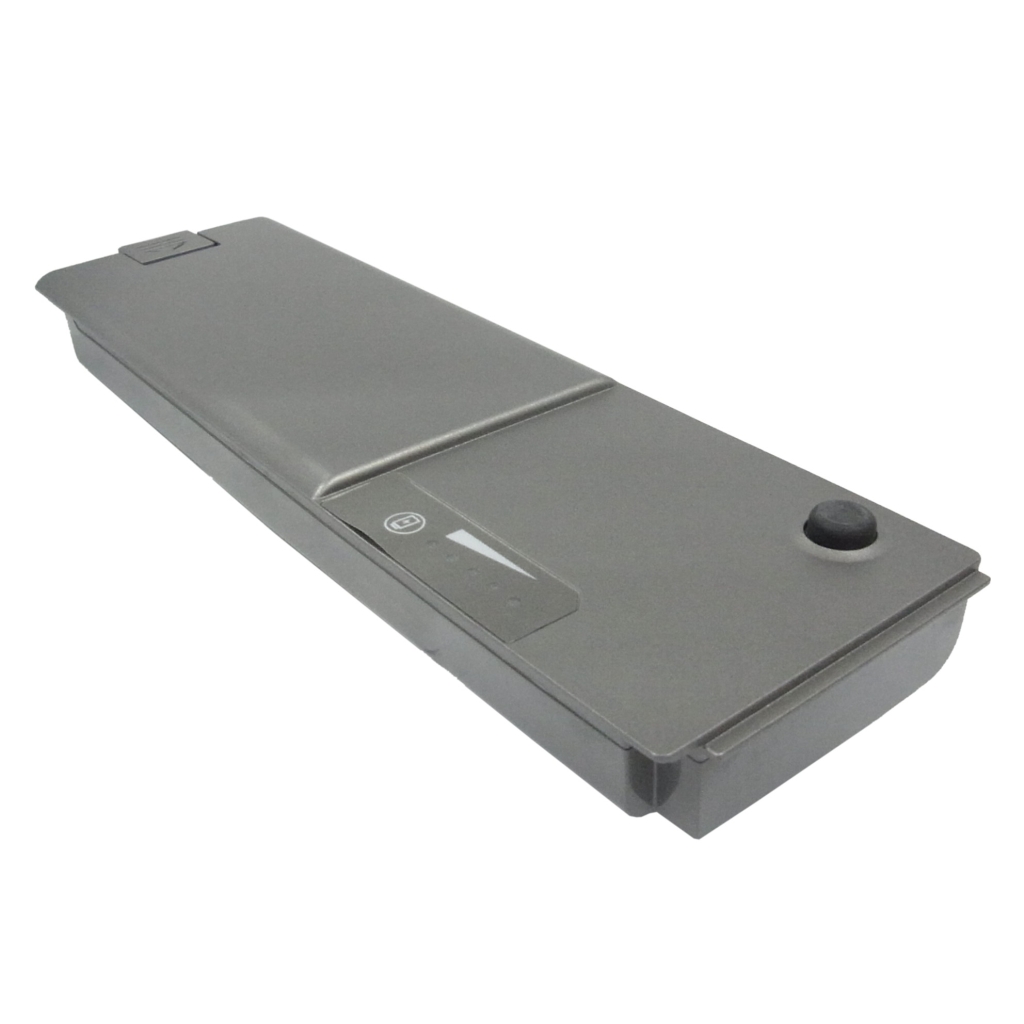 Large grey Dell D800 battery, side view with partial label
