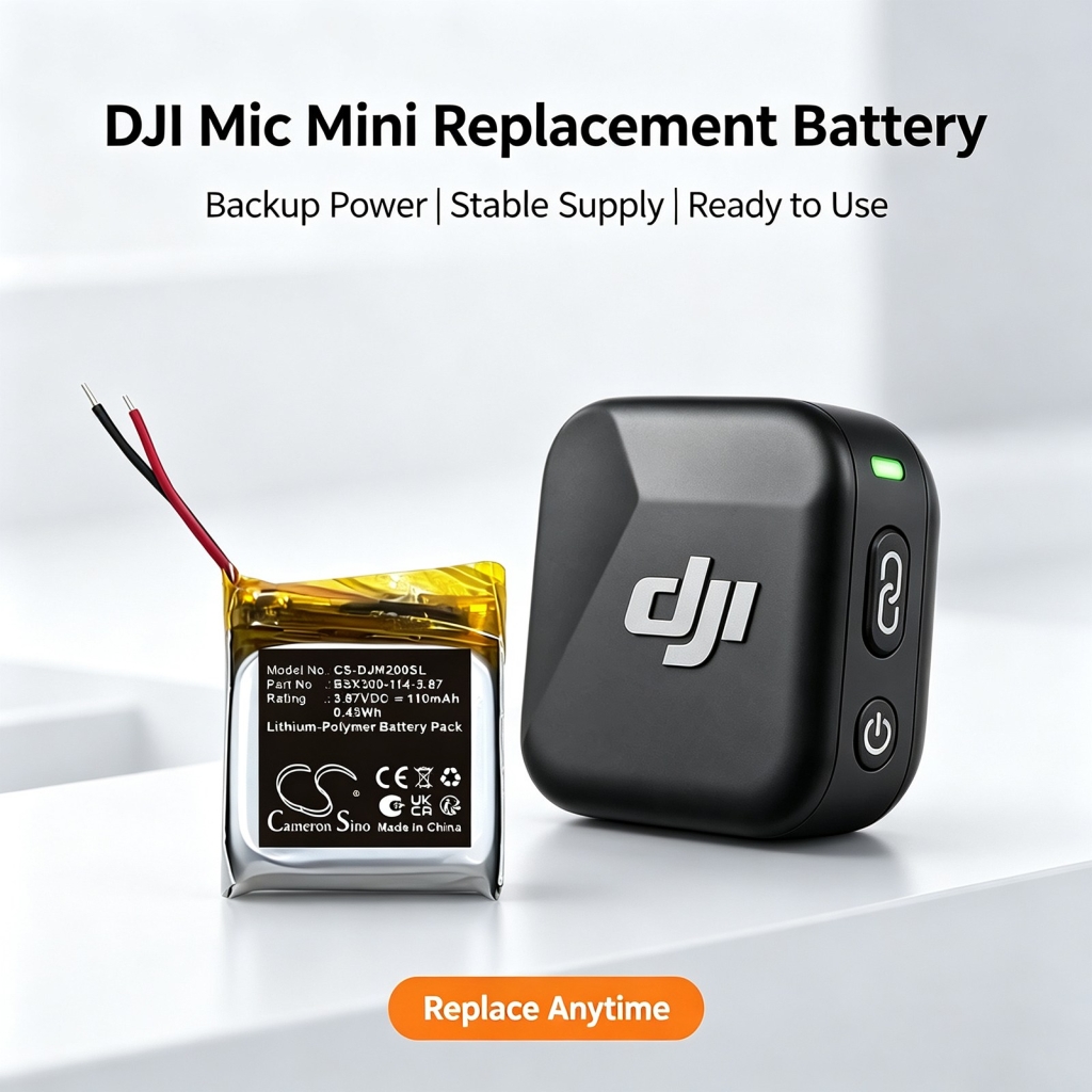 Batteries compatible with DJI Mic Mini CS-DJM200SL