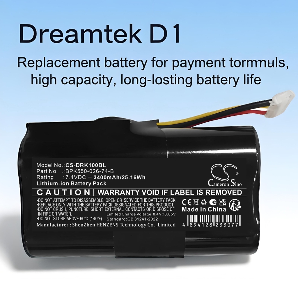 Battery compatible with Dreamtek