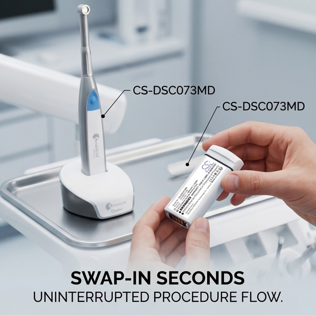 Battery compatible with Dentsply CS-DSC073MD