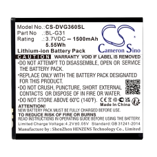 Compatible battery replacement for DOOV BL-G31