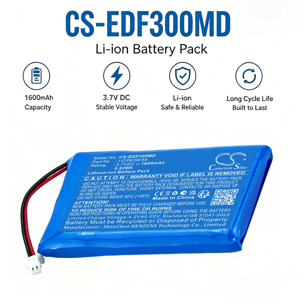 Battery compatible with Edan CS-EDF300MD