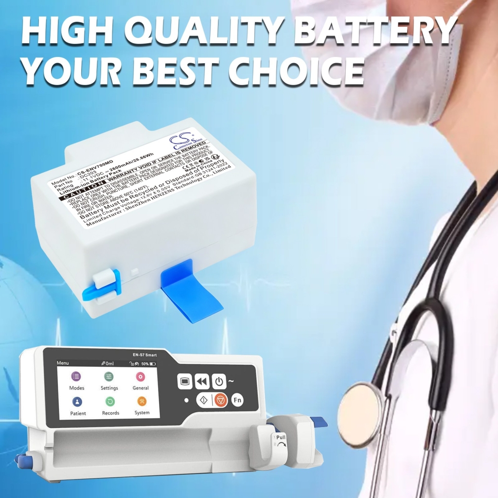 Battery compatible with Enmind CS-ENV700MD