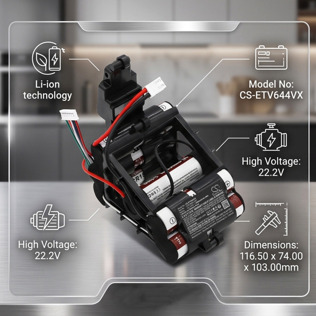 Battery compatible with Eta CS-ETV644VX