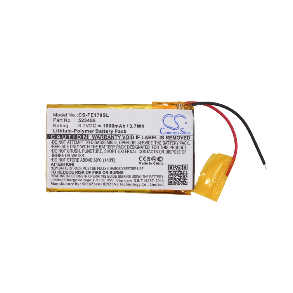 Compatible battery replacement for Fiio 523455