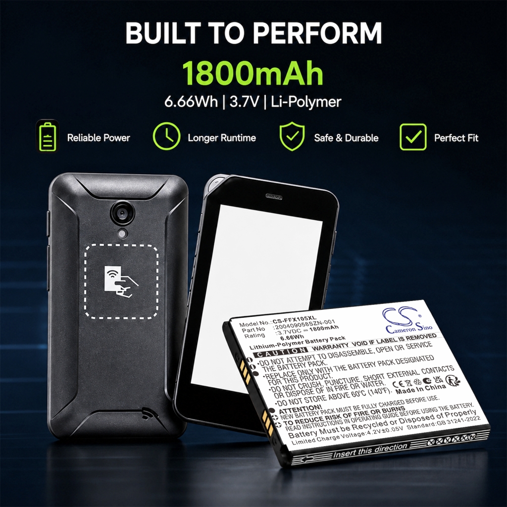 Battery compatible with Famoco CS-FFX105XL