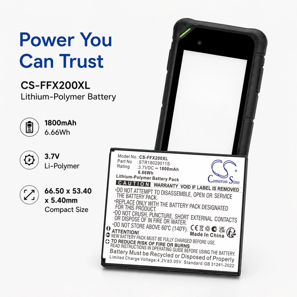 Battery compatible with Famoco CS-FFX200XL