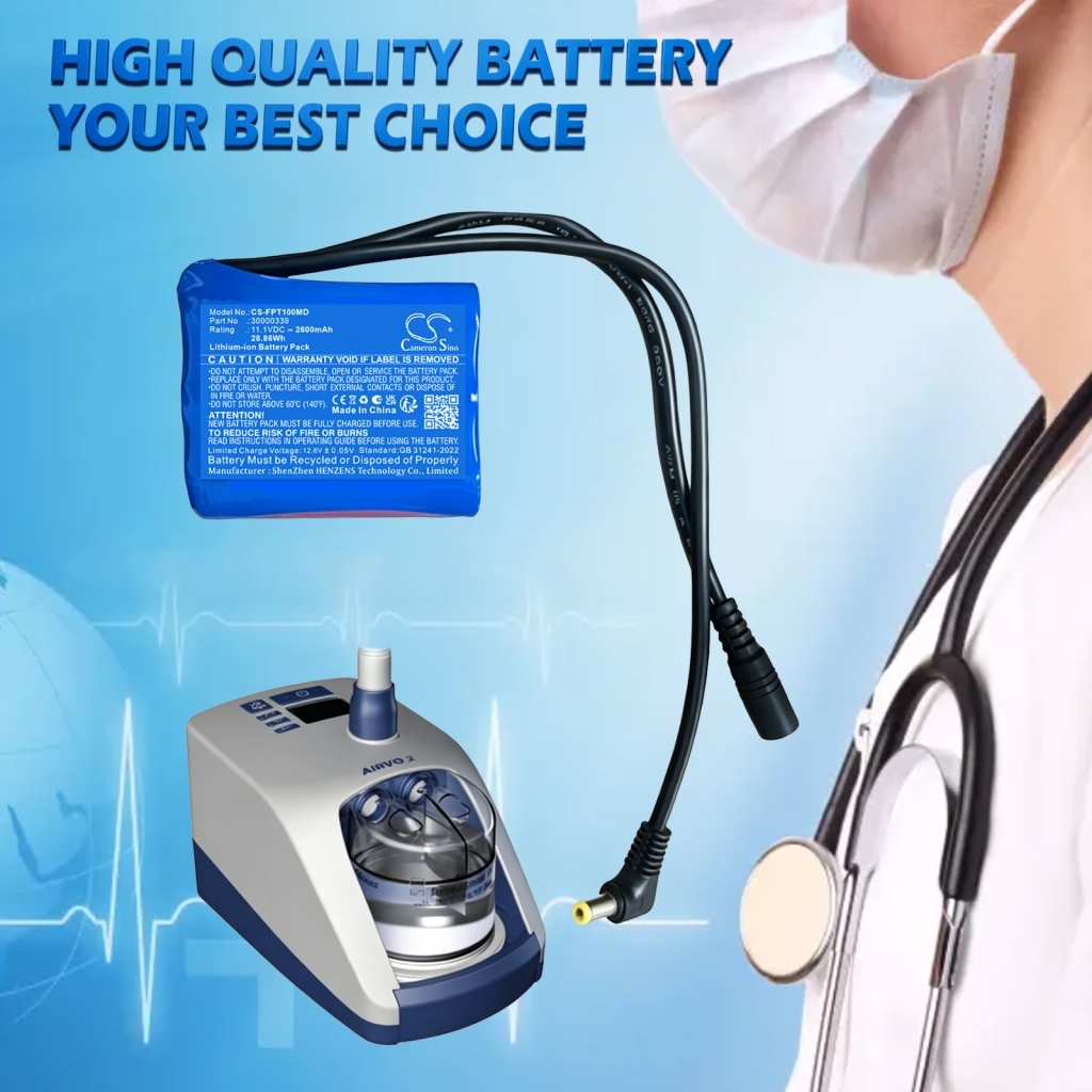 Battery compatible with Fisher & paykel CS-FPT100MD