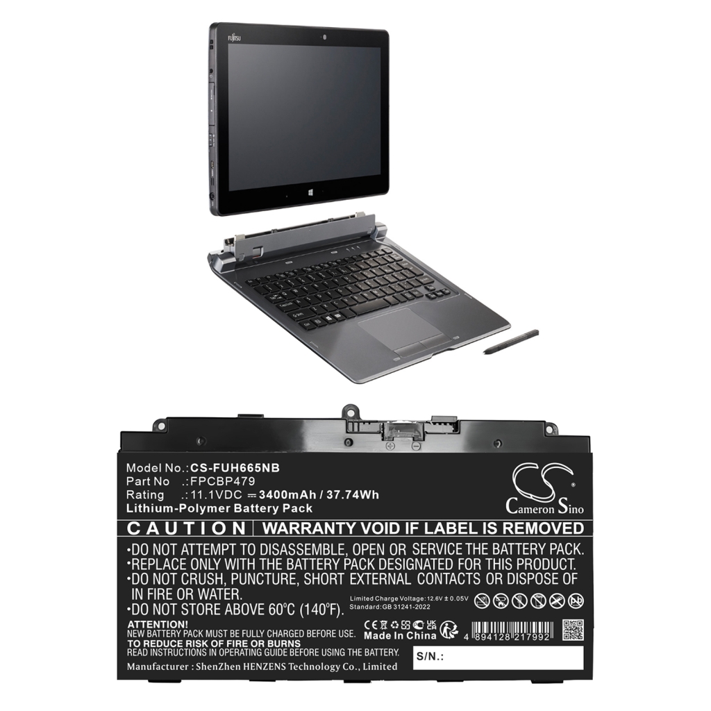Notebook battery Fujitsu Stylistic Q738