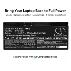 Compatible battery replacement for FUJITSU CP854407-02,FMVNBPXXX,FMVQH04001,FPB0374,FPB0374S