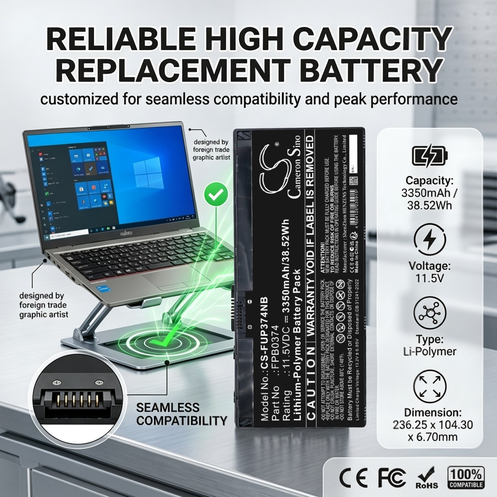 Battery compatible with Fujitsu