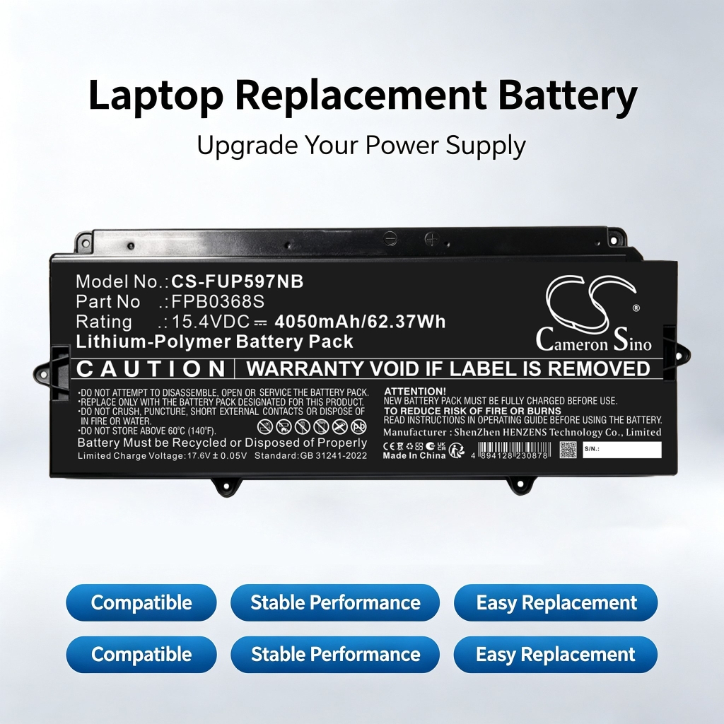 Battery compatible with Fujitsu CS-FUP597NB