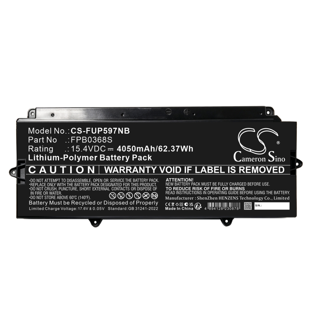 Battery compatible with Fujitsu CS-FUP597NB