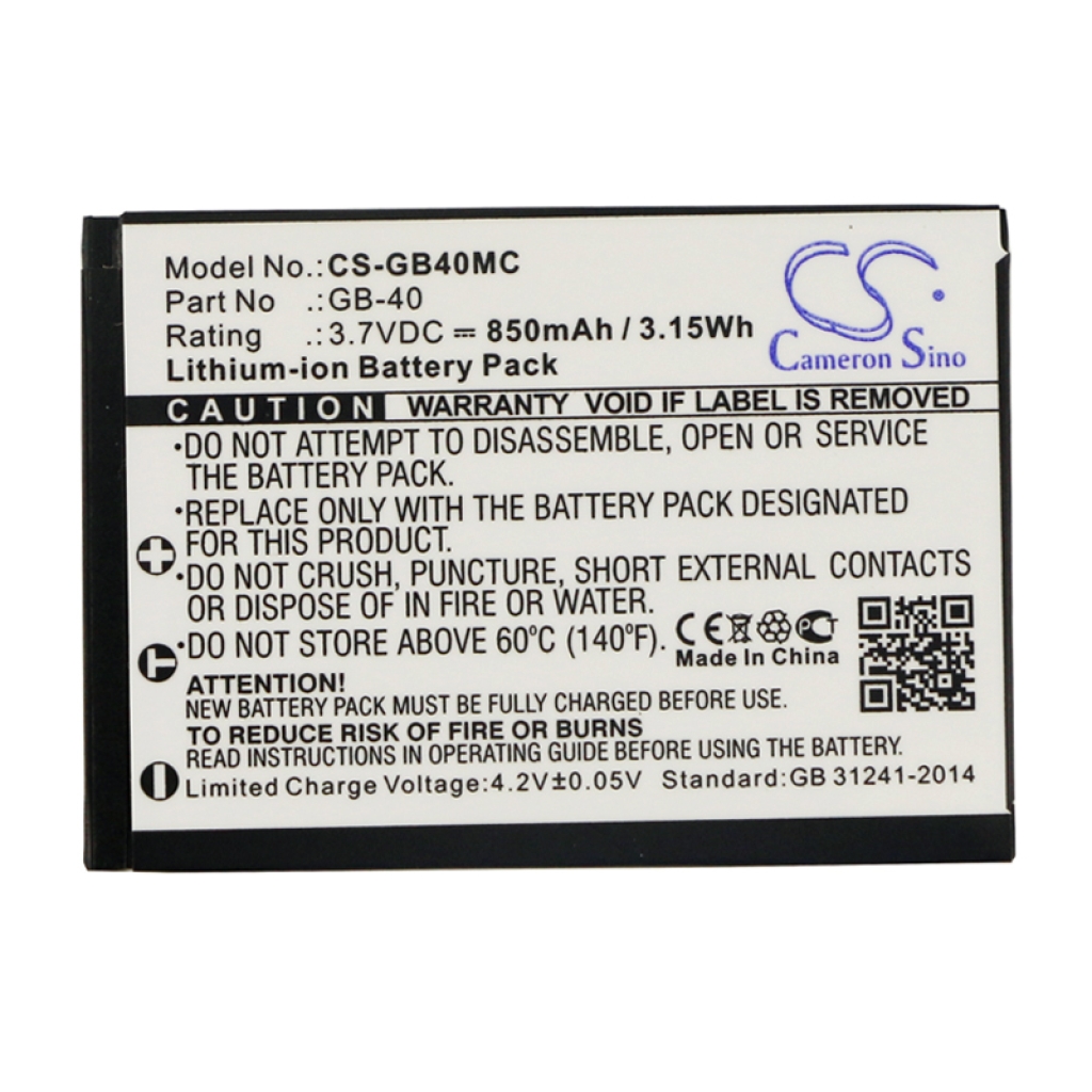 Battery compatible with GE General Imaging CS-GB40MC