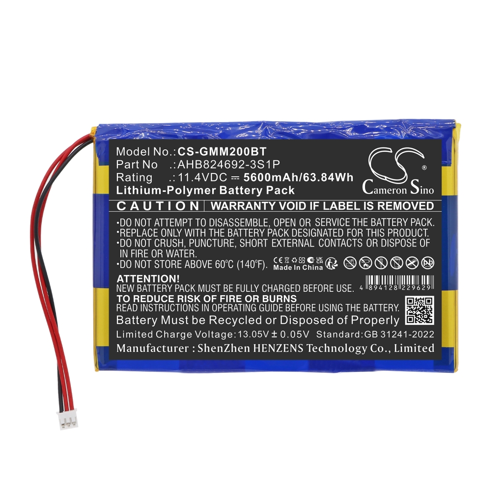 Battery compatible with Golden media CS-GMM200BT