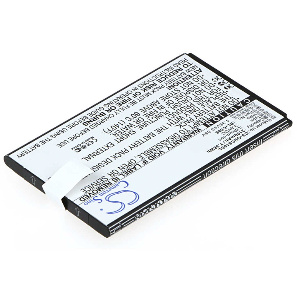 Cameron Sino CS-GNC610SL 2100mAh 3.8V Li-ion phone battery, reverse side