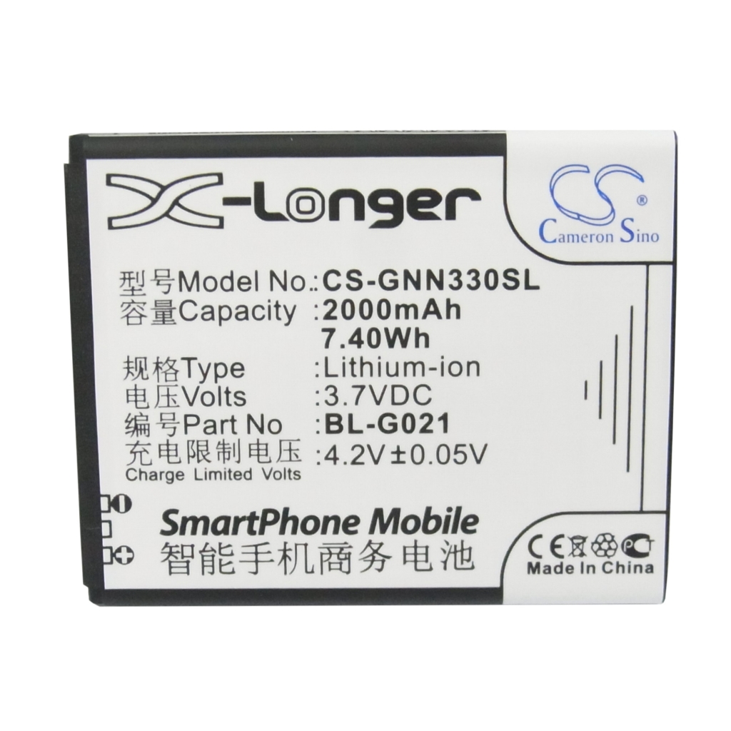 Battery compatible with GIONEE CS-GNN330SL