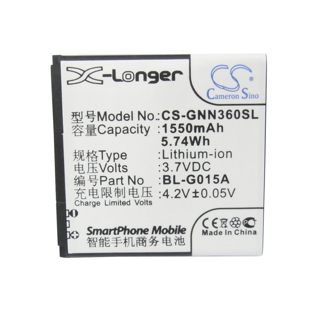 Battery compatible with GIONEE CS-GNN360SL