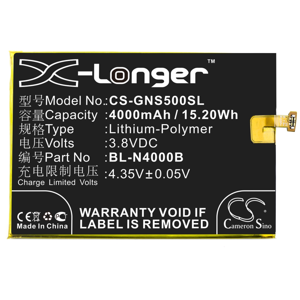 Battery compatible with GIONEE CS-GNS500SL