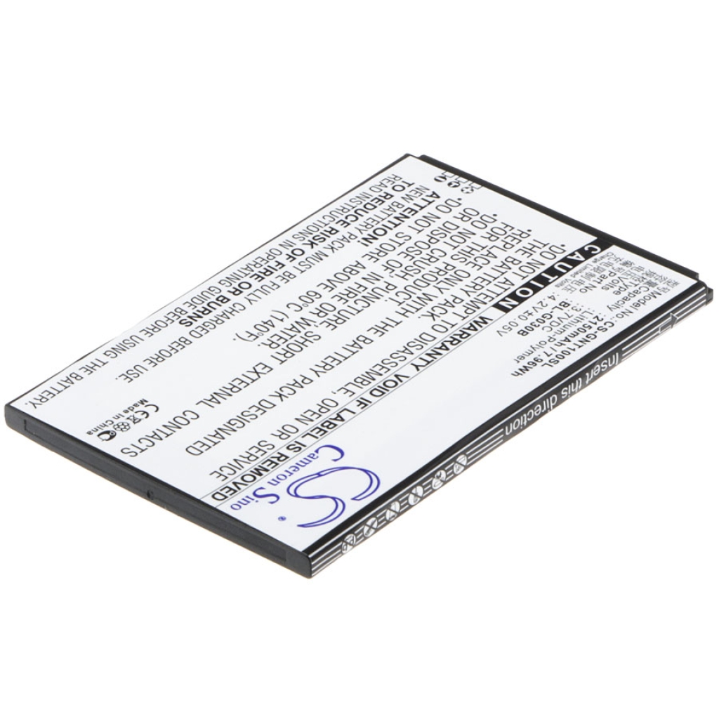Battery compatible with GIONEE CS-GNT100SL