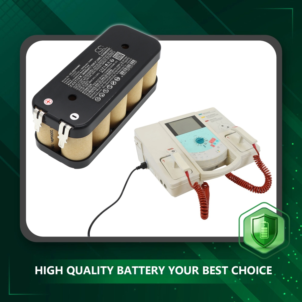 Battery compatible with Hellige Phillips CS-HBD500MD