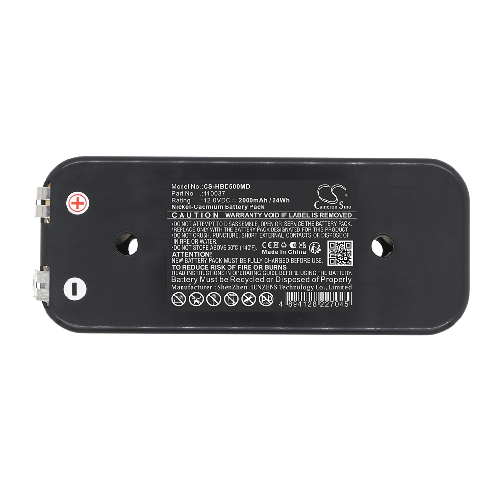 Battery compatible with Hellige Phillips CS-HBD500MD