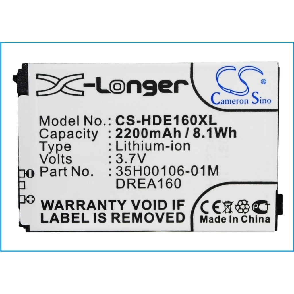 Battery compatible with HTC T-Mobile CS-HDE160XL