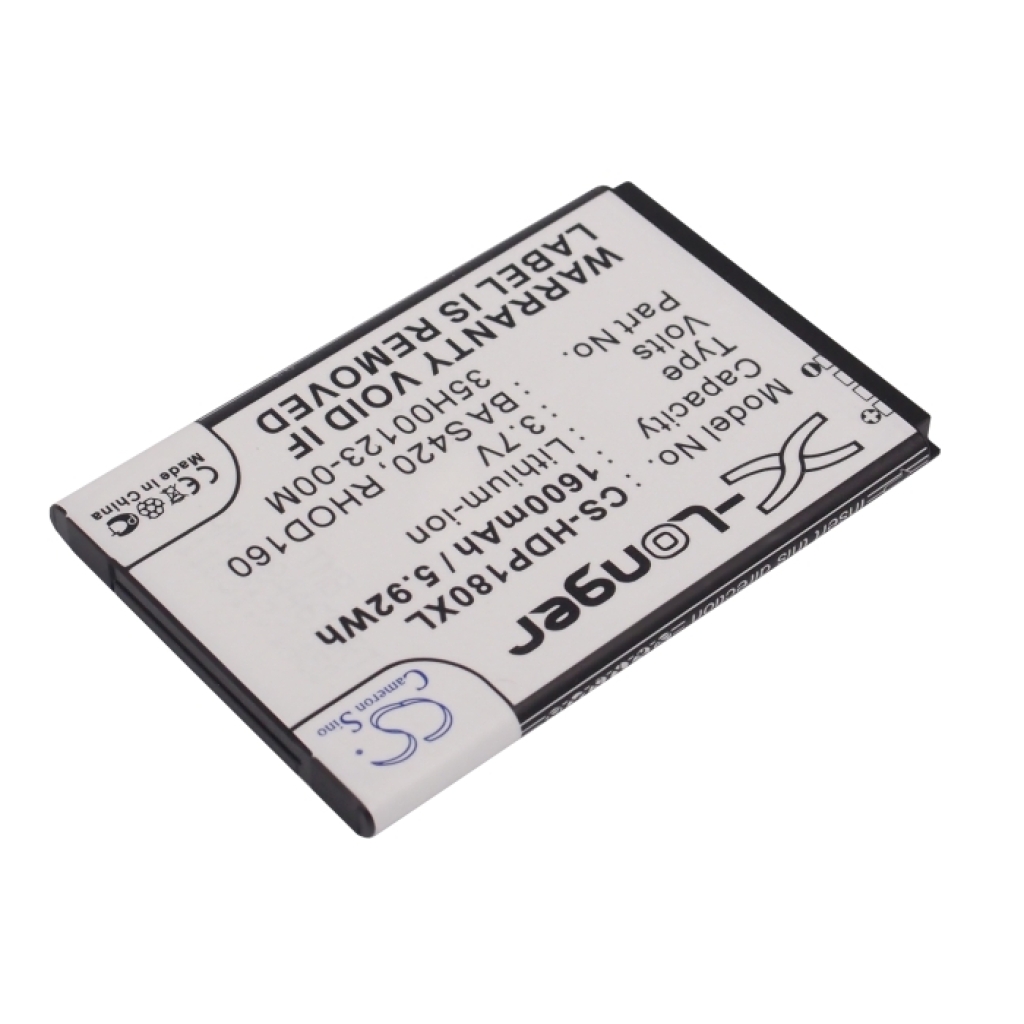 Battery compatible with Verizon HTC AT&T Sprint T-Mobile CS-HDP180XL