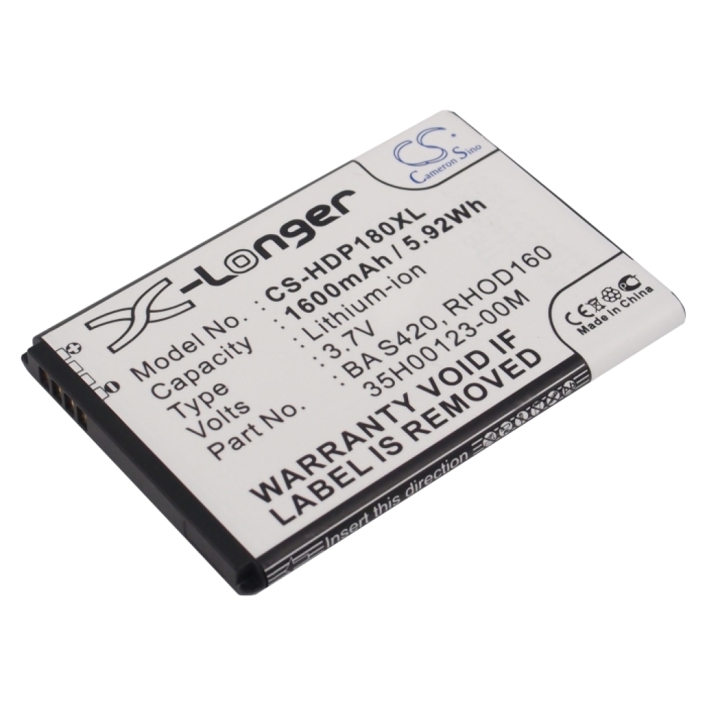 Battery compatible with Verizon HTC AT&T Sprint T-Mobile CS-HDP180XL