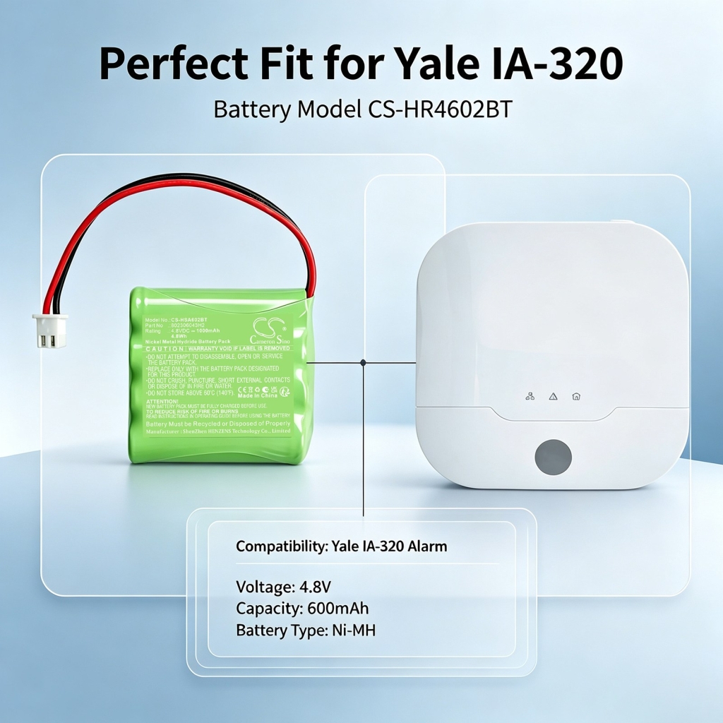 Battery compatible with Yale CS-HSA602BT