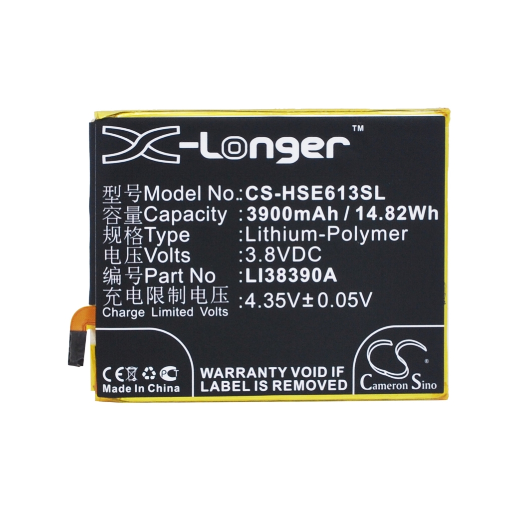 Battery compatible with Hisense CS-HSE613SL