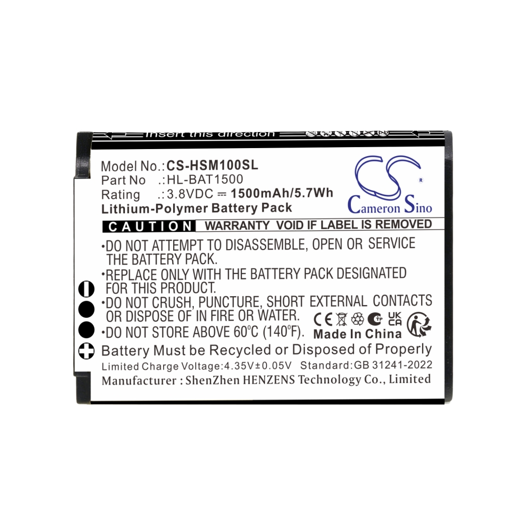 Battery compatible with Hollyland CS-HSM100SL